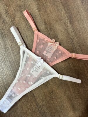 KIT 4 Calcinhas Jolie Tule Coração