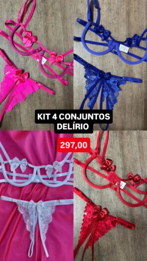 KIT 4 CONJUNTOS DELÍRIO