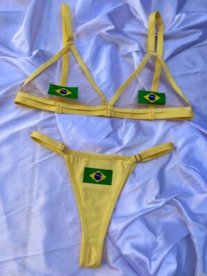Conjunto Brasil Tule Microfibra